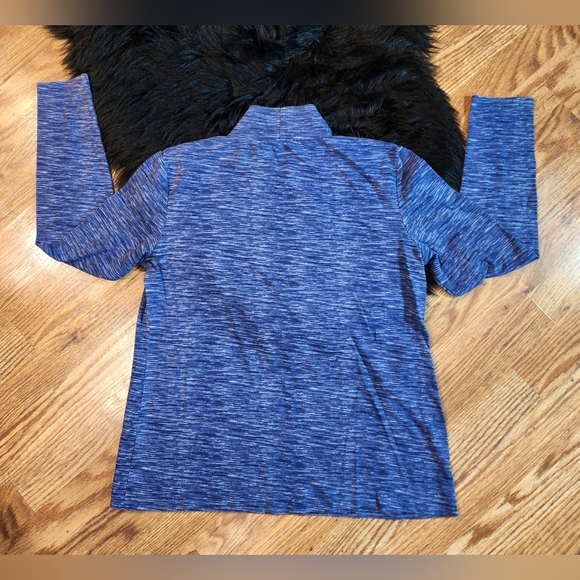 Croft & Barrow Heathered Navy Bluish Purple Mockneck Women's Size M - Picture 2 of 4